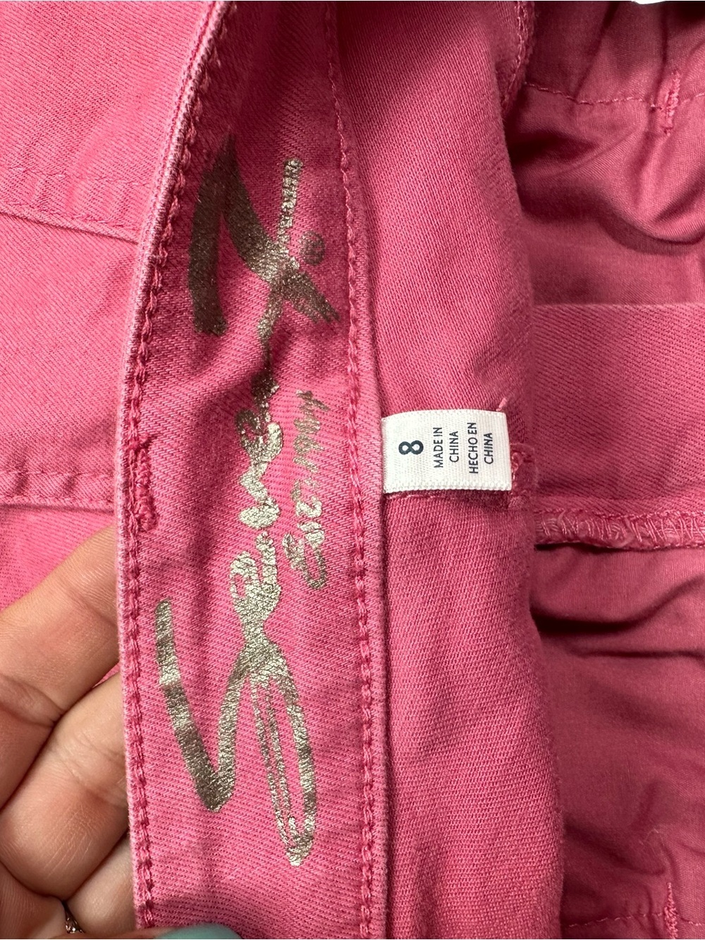 Seven7 Rose Pink Frayed Hem Denim weekend Shorts women 8 boho casual coastal - Picture 4 of 6